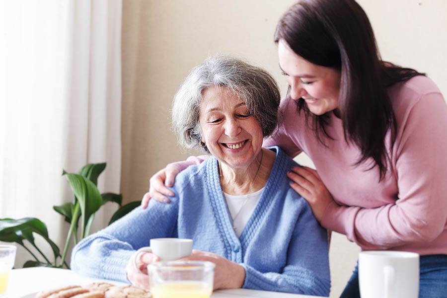 woman with grandmother