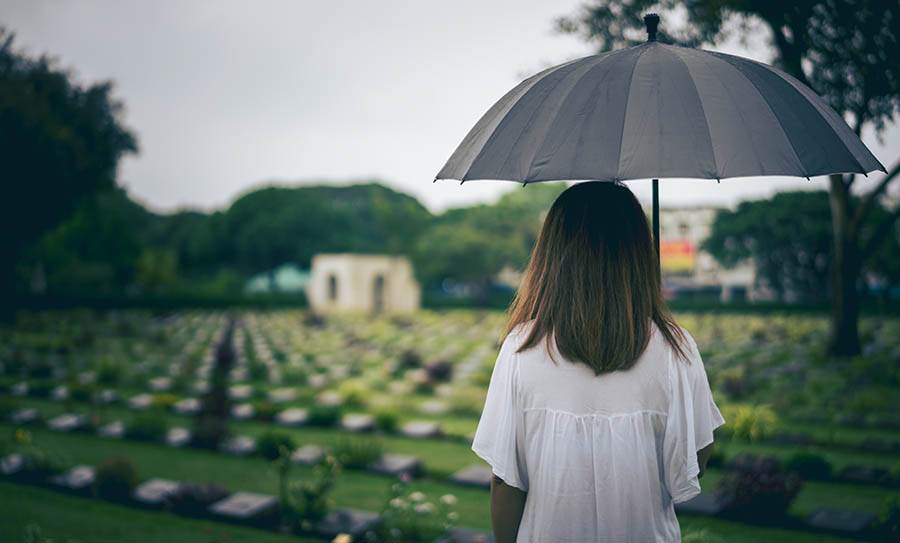 Mourning woman